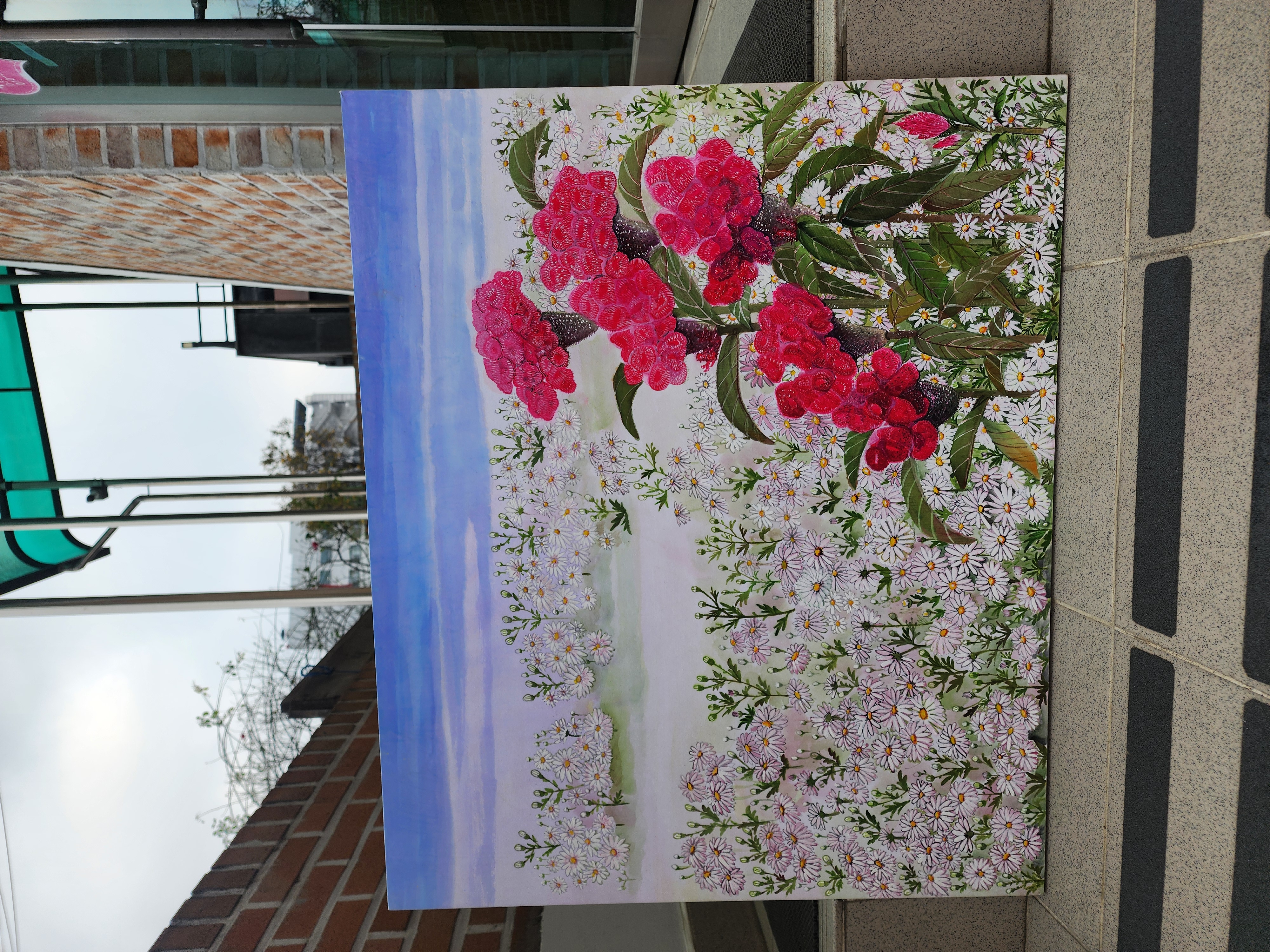 행복 (75* 63)화선지에 수묵담채화